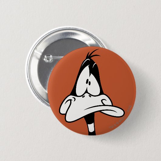 Verwirrtes DAFFY DUCK™-Gesicht Button (Vorne & Hinten)
