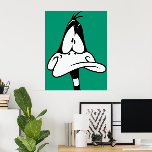 Verwirrtes DAFFY DUCK™-Gesicht Poster (Heimbüro)