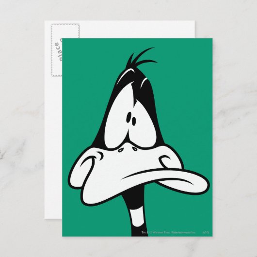 Verwirrtes DAFFY DUCK™-Gesicht Postkarte (Vorne/Hinten)