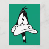 Verwirrtes DAFFY DUCK™-Gesicht Postkarte (Vorderseite)