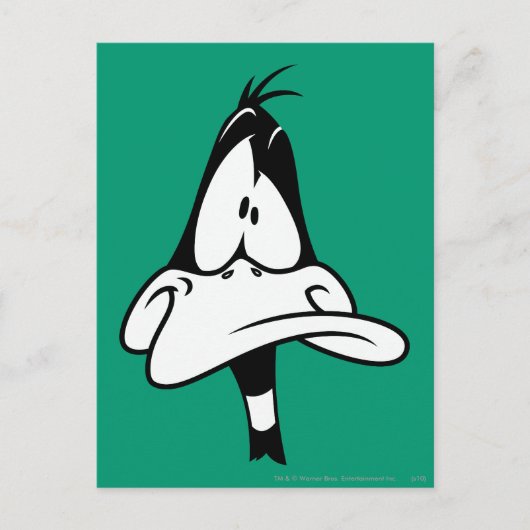 Verwirrtes DAFFY DUCK™-Gesicht Postkarte (Vorderseite)