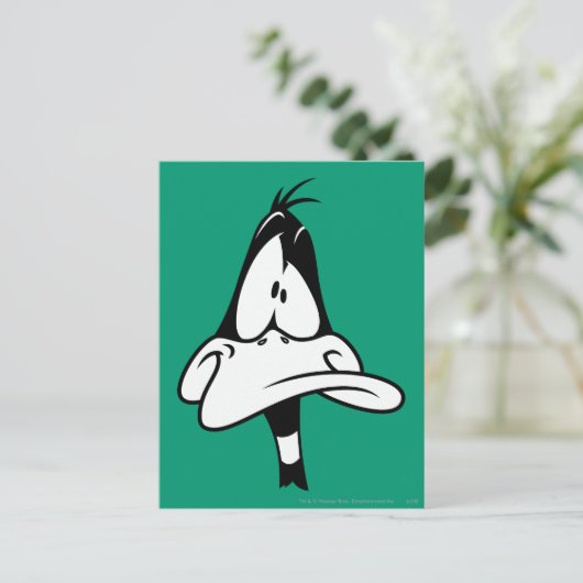 Verwirrtes DAFFY DUCK™-Gesicht Postkarte (Stehend Vorderseite)