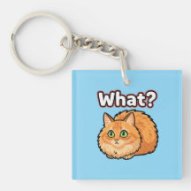 Verwirrtes flauschiges orangefarbenes Katzenanhäng