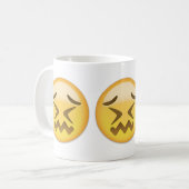 Verwirrtes Gesicht Emoji Kaffeetasse (Vorderseite Links)