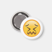 Verwirrtes Gesicht - Emoji Magnet (Vorderseite/Rückseite)