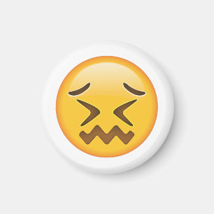 Verwirrtes Gesicht - Emoji Magnet