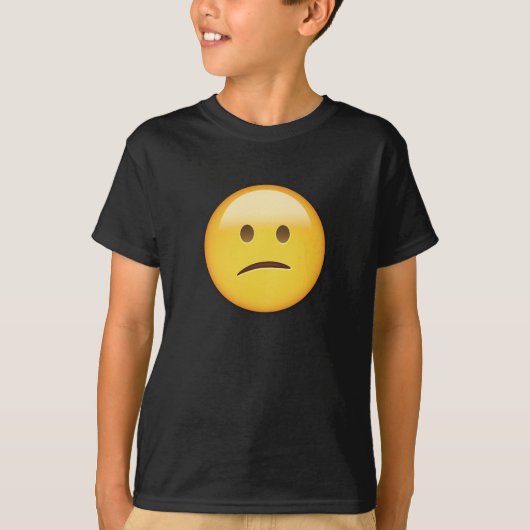 Verwirrtes Gesicht Emoji T-Shirt (Vorderseite)