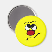 Verwirrtes Gesicht Grumpey Magnet (Vorderseite/Rückseite)