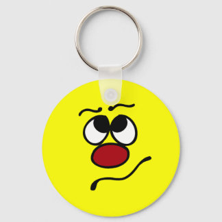 Verwirrtes Gesicht Grumpey Schlüsselanhänger