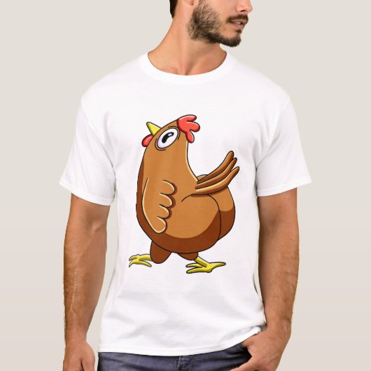 Verwirrtes Hühner-Meme T-Shirt (Vorderseite)