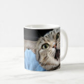 Verwirrtes Katzengesicht Kaffeetasse (VorderseiteRechts)