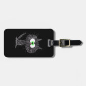 Verwirrtes Katzenschwarz Gepäckanhänger (Vorderseite horizontal)