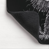Verwirrtes Katzenschwarz Mousepad (Ecke)