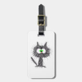 Verwirrtes Katzenweiß Gepäckanhänger (Vorderseite vertikal)