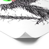 Verwirrtes Katzenweiß Poster (Ecke)