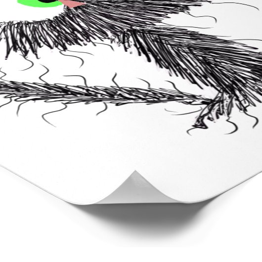 Verwirrtes Katzenweiß Poster (Ecke)