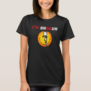 Verwirrtes Lächeln Ich bin kaputt Unsichtbare Kran T-Shirt
