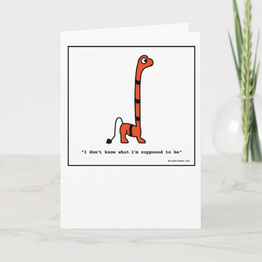 Verwirrtes Monster - Gruß-Karte Karte (Vorderseite)