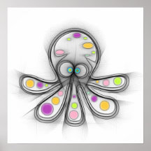 Verwirrtes niedliches Oktopusposter