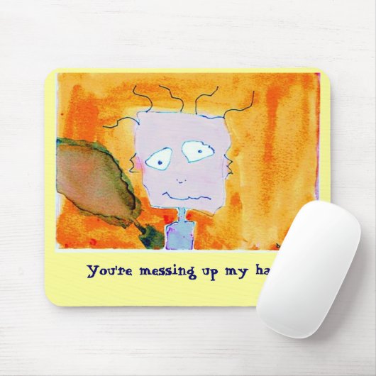 Verwirrtes oben Haar mousepad (Mit Mouse)