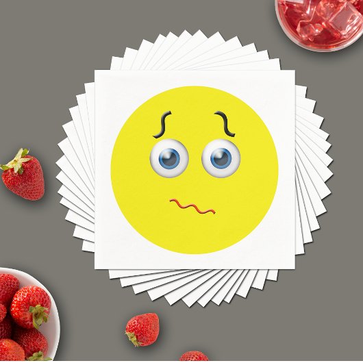 Verwirrtes Puzzles Emoji Serviette