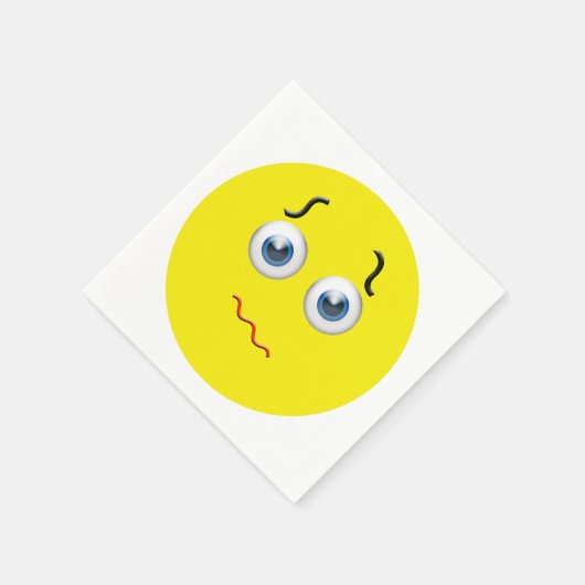 Verwirrtes Puzzles Emoji Serviette (Ecke)