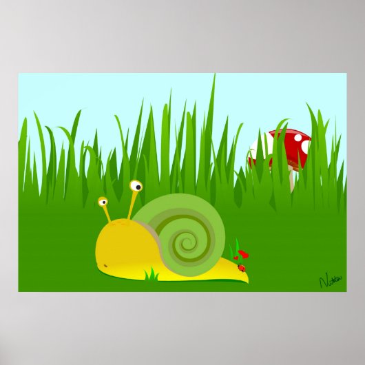 Verwirrtes Schneckenposter Poster (Vorne)
