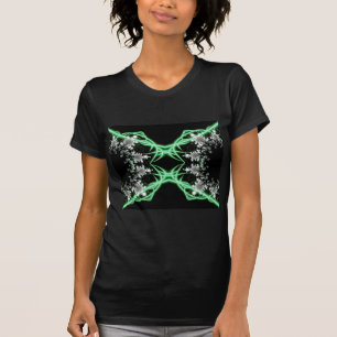 Verwirrtheit Kunst des grünen und weißen Fraktal T-Shirt