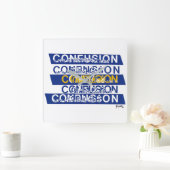 Verwirrtheit Quadratische Wanduhr (Zuhause)