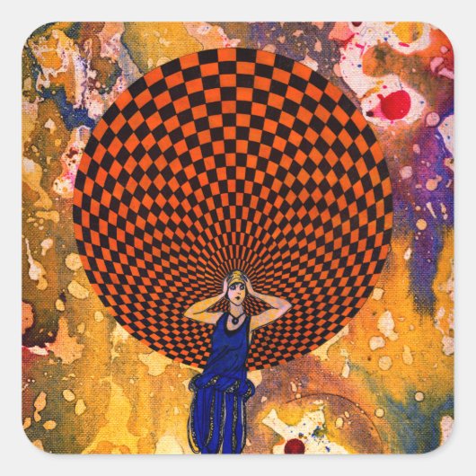 Verwirrung durch Michael Moffa Quadratischer Aufkleber (Vorderseite)