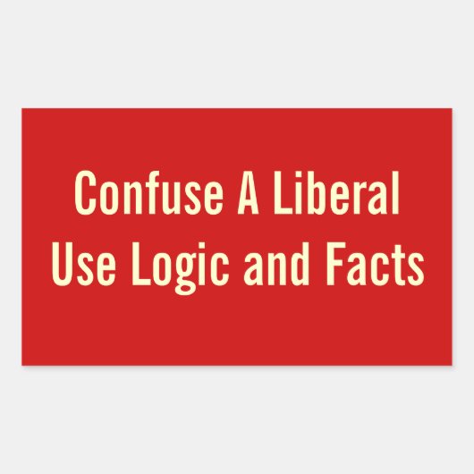 Verwirrung über einen liberalen Aufkleber (Vorderseite)