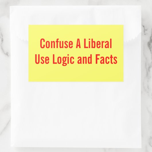 Verwirrung über einen liberalen Aufkleber (Tasche)