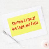 Verwirrung über einen liberalen Aufkleber (Umschlag)