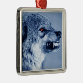 Verwirrungswolf (CanisLupus), Profil (Digital Silbernes Ornament (Rechts)