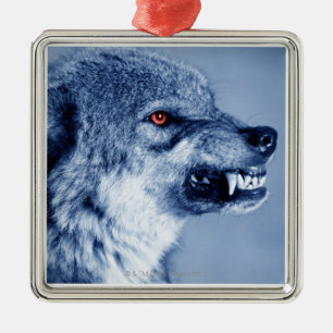 Verwirrungswolf (CanisLupus), Profil (Digital Silbernes Ornament
