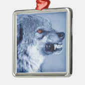 Verwirrungswolf (CanisLupus), Profil (Digital Silbernes Ornament (Links)