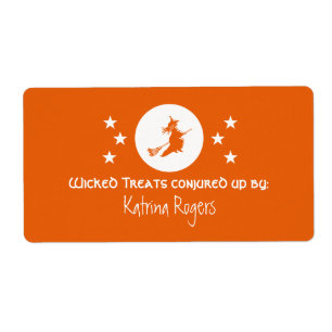 Verwitschern von Halloween-Backetiketten, Orange