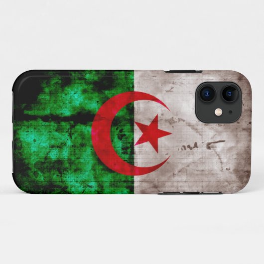 Verwitterte Algerien-Flagge Case-Mate iPhone Hülle (Rückseite (Horizontal))