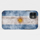 Verwitterte Argentinien-Flagge Case-Mate iPhone Hülle (Rückseite (Horizontal))