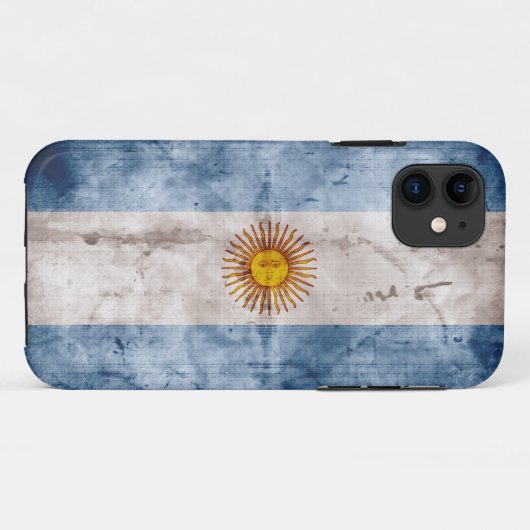 Verwitterte Argentinien-Flagge Case-Mate iPhone Hülle (Rückseite (Horizontal))