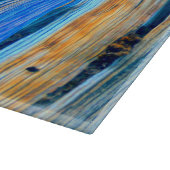 verwitterte blaue Bretter Schneidebrett (Ecke)