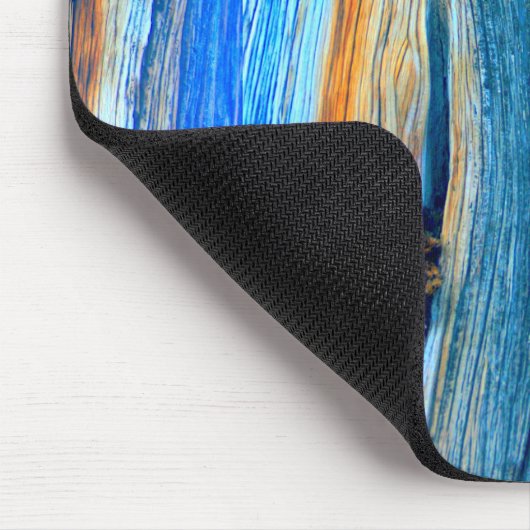 verwitterte blaue Scheunenbretter Mousepad (Ecke)