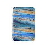 verwitterte blaue Stallplatten Badematte (Vorderseite Vertikal)