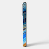 verwitterte blaue Stallplatten Case-Mate iPhone Hülle (Rückseite / Links)