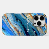 verwitterte blaue Stallplatten Case-Mate iPhone Hülle (Rückseite (Horizontal))