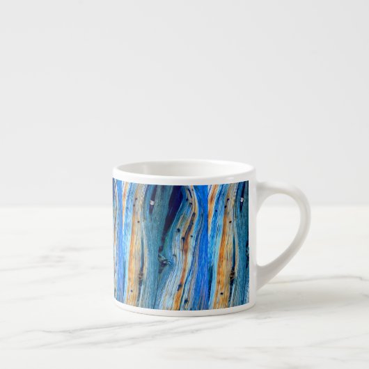 verwitterte blaue Stallplatten Espressotasse (Rechts)