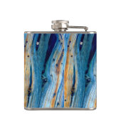 verwitterte blaue Stallplatten Flachmann (Rückseite)