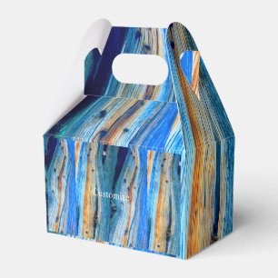 verwitterte blaue Stallplatten Geschenkschachtel