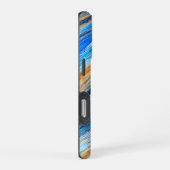 verwitterte blaue Stallplatten iPhone Hülle (Rechte Seite)