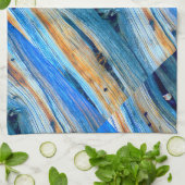 verwitterte blaue Stallplatten Küchentuch (Gefaltet)